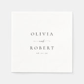 ミニマ結婚リストのナプキン スタンダードカクテルナプキン (正面)