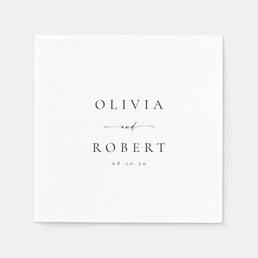 ミニマ結婚リストのナプキン スタンダードカクテルナプキン (正面)