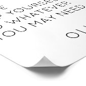 ミニマ結婚リストのバスケットサイン ポスター (角)