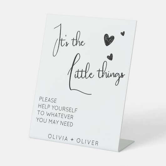 ミニマ結婚リストのバスケットサイン 台座サイン (正面)