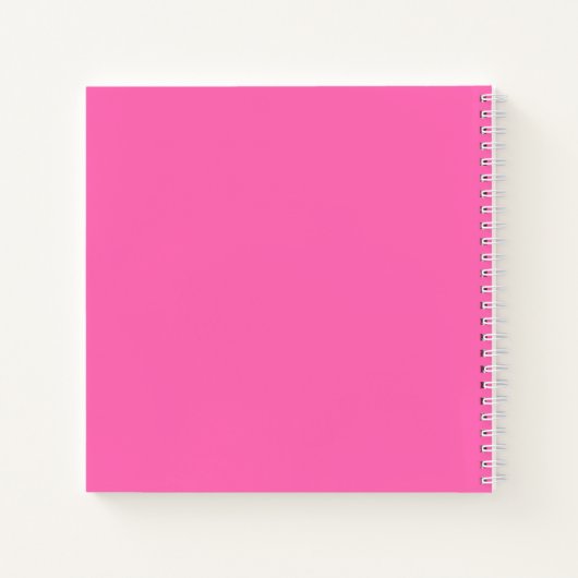 ミニマ結婚リストのフォトホットピンクゲストブック ノートブック (裏面)