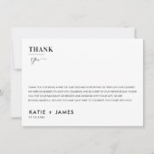 ミニマ結婚リストのブライダルシャワーパーティーありがとう 招待状 (正面)