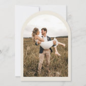 ミニマ結婚リストのモダンスタイリッシュシンプル写真 招待状 (裏面)