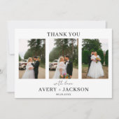 ミニマ結婚リストのモダン写真ありが結婚とう シーズンカード (正面)