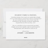 ミニマ結婚リストのモダン写真ありが結婚とう シーズンカード (裏面)