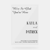 ミニマ結婚リストのモダン歓迎の入り口 アクリルサイン (正面)