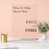 ミニマ結婚リストのモダン歓迎の入り口 アクリルサイン (ウェディング)