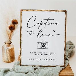 ミニマ結婚リストのラブフォトサインをキャプチャ ポスター