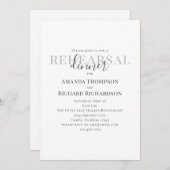 ミニマ結婚リストのリハーサルテンプレート 招待状 (正面/裏面)