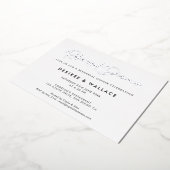 ミニマ結婚リストのリハーサル 箔招待状 (回転した状態)