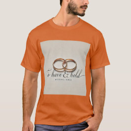 ミニマ結婚リストのリングや輪がメンズTシャツを持つ Tシャツ