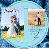 ミニマ結婚リストの写モダン真の書道 サンキューカード