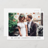 ミニマ結婚リストの写真ありがとう ポストカード (正面/裏面)