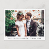 ミニマ結婚リストの写真ありがとう ポストカード (正面)