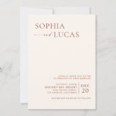 ミニマ結婚リストの写真招待状式 招待状 (正面)