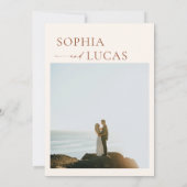 ミニマ結婚リストの写真招待状式 招待状 (裏面)