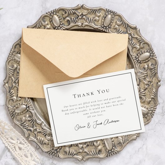 ミニマ結婚リストの写真 サンキューカード