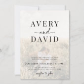 ミニマ結婚リストの写真 招待状 (正面)