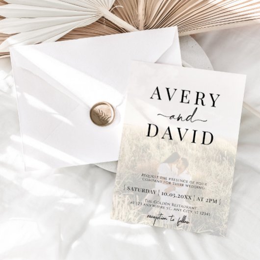 ミニマ結婚リストの写真 招待状