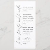 ミニマ結婚リストの場所設定サンキューカード プログラム (正面)