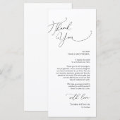 ミニマ結婚リストの場所設定サンキューカード プログラム (正面/裏面)