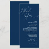 ミニマ結婚リストの場所設定サンキューカード プログラム (正面/裏面)