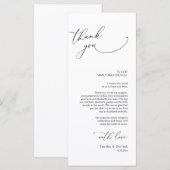 ミニマ結婚リストの場所設定サンキューカード プログラム (正面/裏面)