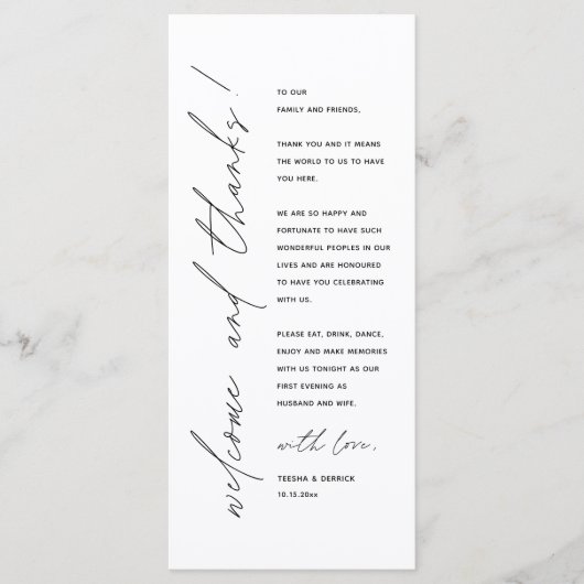 ミニマ結婚リストの場所設定サンキューカード プログラム (正面)