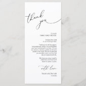 ミニマ結婚リストの場所設定サンキューカード プログラム (正面)