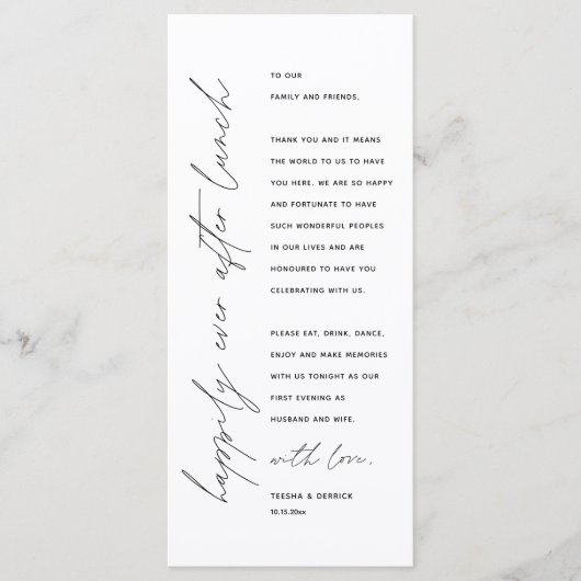 ミニマ結婚リストの場所設定サンキューカード プログラム (正面)