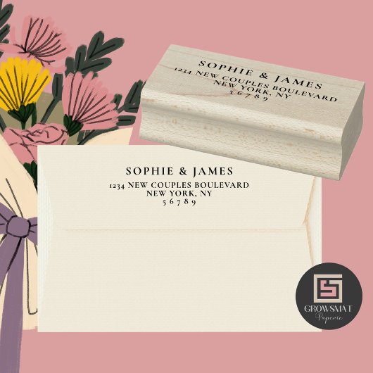 ミニマ結婚リストの差出人住所スタンプ ラバースタンプ