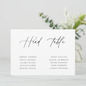 ミニマ結婚リストの座席用カード 招待状 (スタンド正面)