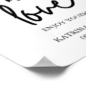 ミニマ結婚リストの愛の駅のサイン ポスター (角)