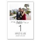 ミニマ結婚リストの披露宴デコ結婚ー テーブルナンバー (正面)
