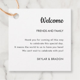 ミニマ結婚リストの歓迎ギフト フェイバータグ