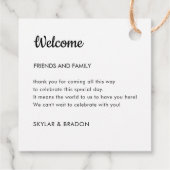 ミニマ結婚リストの歓迎ギフト フェイバータグ (裏面)