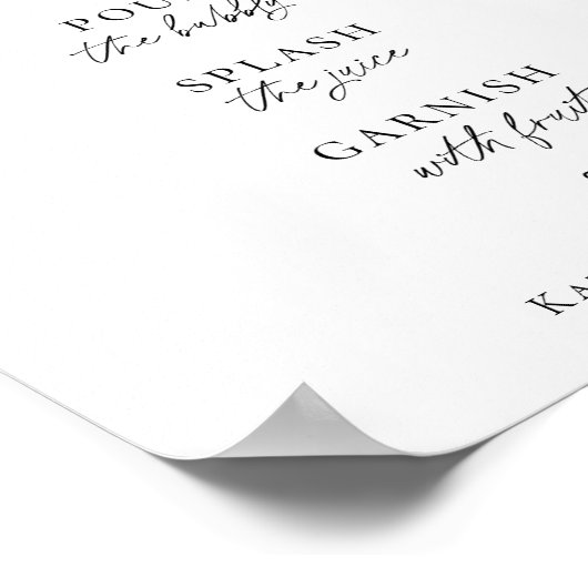 ミニマ結婚リストの泡状バー標識 ポスター