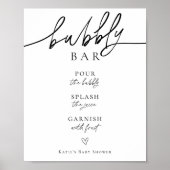 ミニマ結婚リストの泡状バー標識 ポスター (正面)