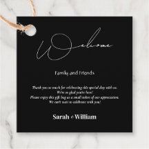 ミニマ結婚リストの白黒ギフトメッセージカード