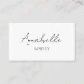 ミニマ結婚リストの白黒結婚のテーブル名 プレイスカード (正面)