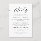 ミニマ結婚リストの結婚詳細エンクロージャカード エンクロージャーカード (正面)