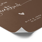 ミニマ結婚リストの署名を私たちのゲストブックサイン ポスター (角)