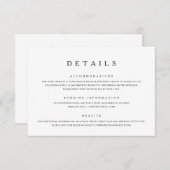 ミニマ結婚リストの詳細結婚のエンクロージャカード エンクロージャーカード (正面/裏面)