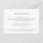 ミニマ結婚リストの詳細結婚のエンクロージャカード エンクロージャーカード (正面)