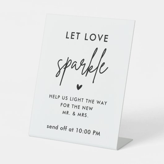 ミニマ結婚リストのLet Love Sparkle Sent Off 台座サイン (正面)