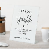 ミニマ結婚リストのLet Love Sparkle Sent Off 台座サイン (インサイチュ)