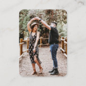 ミニマ結婚リストのWebサイシンプルト写真Kraft QR エンクロージャーカード (裏面)