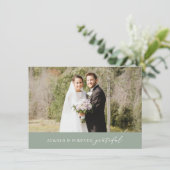 ミニマ結婚リストは常に永遠に緑 サンキューカード (スタンド正面)