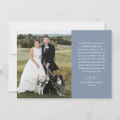 ミニマ結婚リストは常に永遠に青 サンキューカード (裏面)