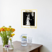 ミニマ結婚リストカスタムの写真と文字 箔ポスター (レイダウン (キッチン))